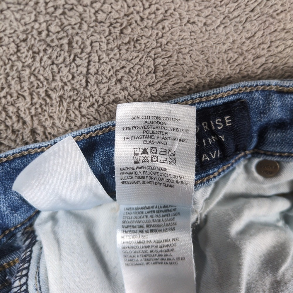 Lucky Brand Ava Skinny Ankle Jeans Womens 8X29 Blue Denim Mid Rise Frayed Hem - Picture 12 of 14
